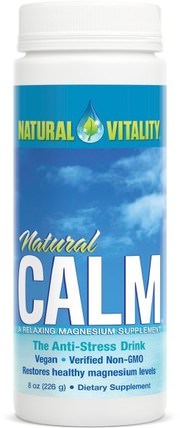 Natural Calm, The Anti-Stress Drink, Original (Unflavored), 8 oz (226 g) by Natural Vitality, 補品，礦物質，鎂，自然平靜 HK 香港