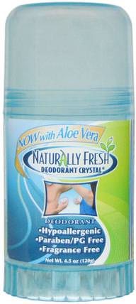 Naturally Fresh, Deodorant Crystal, Fragrance Free, 4.5 oz (120 g) by Naturally Fresh, 洗澡，美容，除臭劑 HK 香港