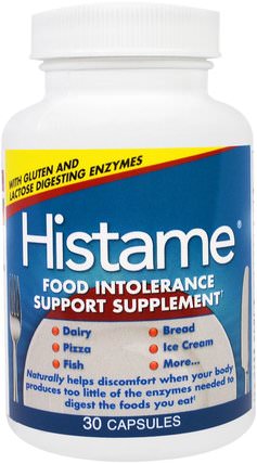 Histame, Food Intolerance Support Supplement, 30 Capsules by Naturally Vitamins, 補充劑，酶，食物過敏和不耐受 HK 香港