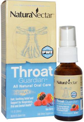 Throat Guardian Spray, Bee Berry, 1 fl oz (30 ml) by NaturaNectar, 健康，感冒流感和病毒，喉嚨護理噴霧 HK 香港