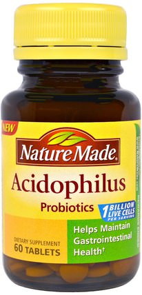 Acidophilus Probiotics, 60 Tablets by Nature Made, 補充劑，益生菌 HK 香港