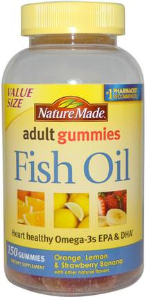 Adult Gummies Fish Oil, 150 Gummies by Nature Made, 補充劑，efa omega 3 6 9（epa dha），omega 369 gummies HK 香港