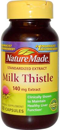 Milk Thistle, 140 mg Extract, 50 Capsules by Nature Made, 健康，排毒，奶薊（水飛薊素） HK 香港