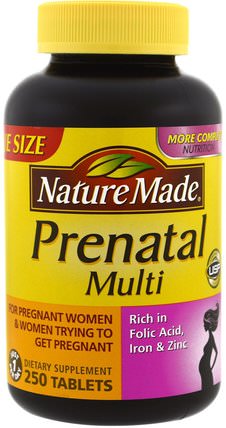 Prenatal Multi, 250 Tablets by Nature Made, 維生素，產前多種維生素 HK 香港