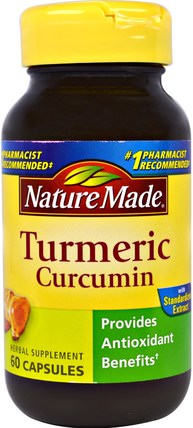 Turmeric Curcumin, 60 Capsules by Nature Made, 補充劑，抗氧化劑，薑黃素 HK 香港