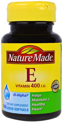 Vitamin E, 400 IU, 100 Liquid Softgels by Nature Made, 維生素，維生素e HK 香港
