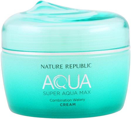 Aqua, Super Aqua Max, Combination Watery Cream, 2.70 fl oz (80 ml) by Nature Republic, 美容，面部護理 HK 香港