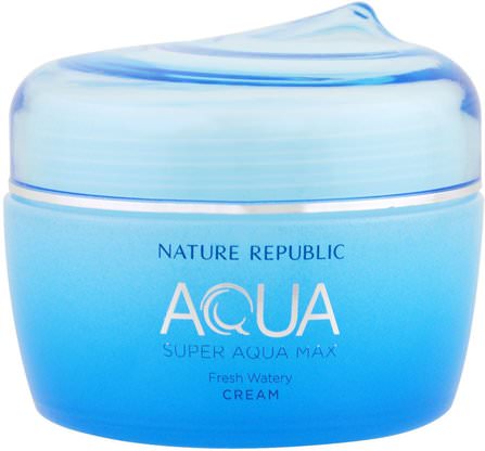 Aqua, Super Aqua Max, Fresh Watery Cream, 2.70 fl oz (80 ml) by Nature Republic, 美容，面部護理 HK 香港