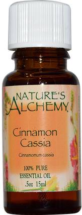 Cinnamon Cassia, Essential Oil.5 oz (15 ml) by Natures Alchemy, 沐浴，美容，香薰精油，決明子油，肉桂油 HK 香港