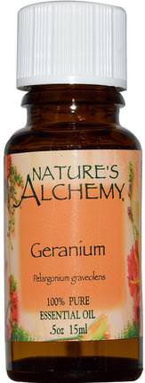 Geranium, Essential Oil, 0.5 oz (15 ml) by Natures Alchemy, 沐浴，美容，香薰精油，天竺葵精油 HK 香港