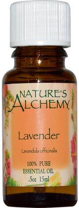 Lavender, Essential Oil.5 oz (15 ml) by Natures Alchemy, 沐浴，美容，香薰精油，薰衣草精油 HK 香港
