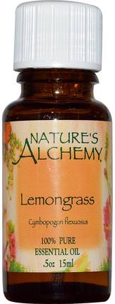 Lemongrass, Essential Oil, 0.5 oz (15 ml) by Natures Alchemy, 沐浴，美容，香薰精油，檸檬草油 HK 香港