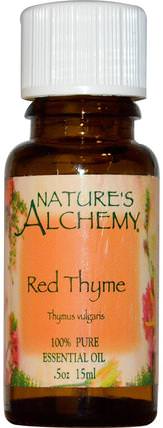 Red Thyme, Essential Oil.5 oz (15 ml) by Natures Alchemy, 沐浴，美容，香薰精油，百里香油 HK 香港