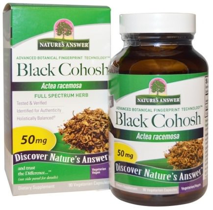 Black Cohosh, Full Spectrum Herb, 50 mg, 90 Vegetarian Capsules by Natures Answer, 健康，女性，黑升麻 HK 香港