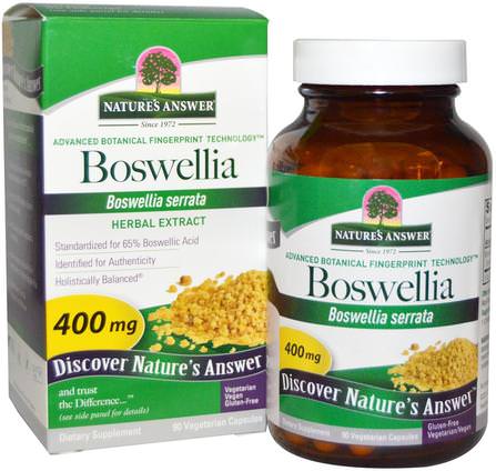 Boswellia, 400 mg, 90 Vegetarian Capsules by Natures Answer, 健康，炎症，乳香 HK 香港