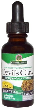 Devils Claw, Alcohol-Free, 1 fl oz (30 ml) by Natures Answer, 健康，炎症，惡魔爪 HK 香港