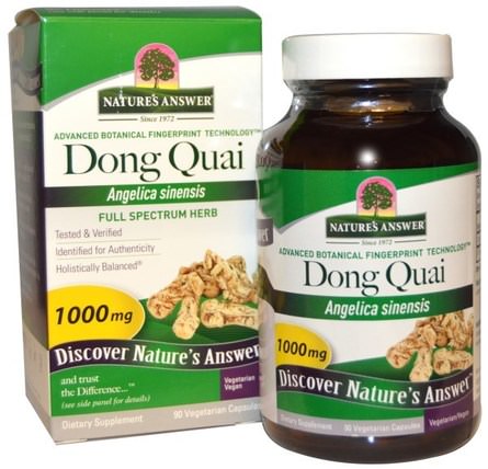 Dong Quai, 1000 mg, 90 Vegetarian Capsules by Natures Answer, 健康，更年期，東.. HK 香港