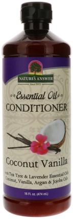 Essential Oil, Conditioner, Coconut Vanilla, 16 fl oz (474 ml) by Natures Answer, 洗澡，美容，頭髮，頭皮 HK 香港