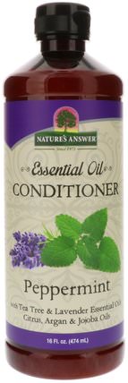 Essential Oil, Conditioner, Peppermint, 16 fl oz (474 ml) by Natures Answer, 洗澡，美容，頭髮，頭皮 HK 香港