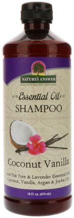 Essential Oil, Shampoo, Coconut Vanilla, 16 fl oz (474 ml) by Natures Answer, 洗澡，美容，頭髮，頭皮 HK 香港