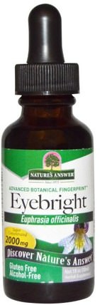 Eyebright, Alcohol-Free, 2000 mg, 1 fl oz (30 ml) by Natures Answer, 草藥，小米草 HK 香港