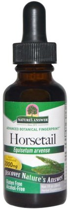 Horsetail, Alcohol-Free, 2000 mg, 1 fl oz (30 ml) by Natures Answer, 草藥，馬尾 HK 香港