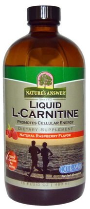 Liquid L-Carnitine, Natural Raspberry Flavor, 16 fl oz (480 ml) by Natures Answer, 補充劑，氨基酸，左旋肉鹼，左旋肉鹼液 HK 香港