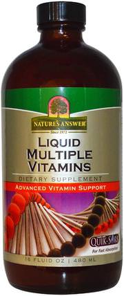 Liquid Multiple Vitamins, 16 fl oz (480 ml) by Natures Answer, 維生素，多種維生素，液體多種維生素 HK 香港