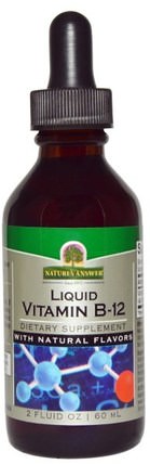 Liquid Vitamin B-12, with Natural Flavors, 2 fl oz (60 ml) by Natures Answer, 維生素，維生素B，維生素b12，維生素液 HK 香港