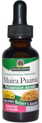 Muira Puama, Low Alcohol, 2.000 mg, 1 fl oz (30 ml) by Natures Answer, 健康，男人，muira puama marapuama HK 香港