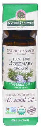 Organic Essential Oil, 100% Pure Rosemary, 0.5 fl oz (15 ml) by Natures Answer, 沐浴，美容，香薰精油，迷迭香精油 HK 香港