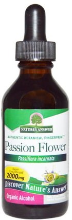 Passion Flower, Low Organic Alcohol, 2000 mg, 2 fl oz (60 ml) by Natures Answer, 草藥，激情花 HK 香港