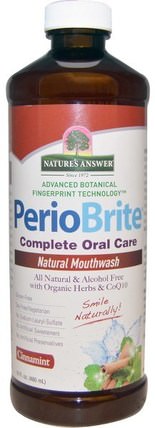 PerioBrite, Natural Mouthwash, Cinnamint, 16 fl oz (480 ml) by Natures Answer, 洗澡，美容，口腔牙齒護理，漱口水 HK 香港