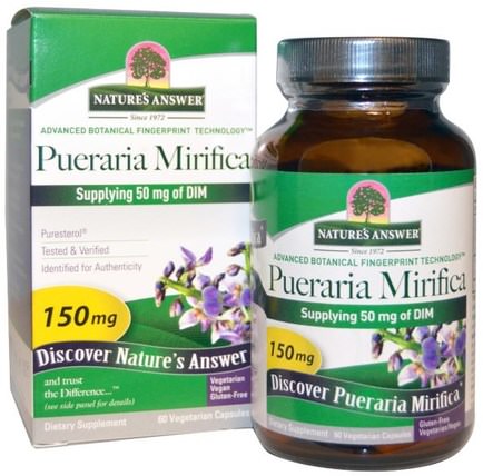 Pueraria Mirifica, 150 mg, 60 Vegetarian Capsules by Natures Answer, 健康，女性 HK 香港