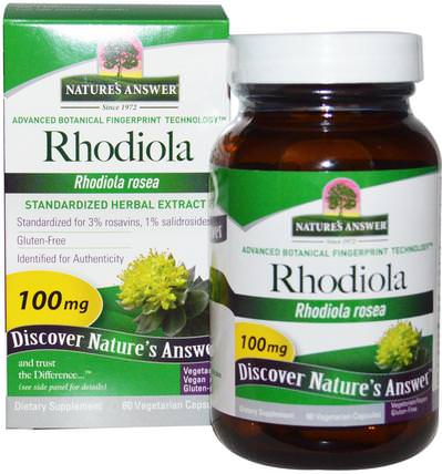 Rhodiola Rosea, 100 mg, 60 Vegetarian Capsules by Natures Answer, 草藥，紅景天，適應原 HK 香港
