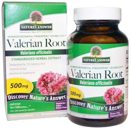 Valerian Root, 500 mg, 90 Vegetarian Capsules by Natures Answer, 草藥，纈草 HK 香港