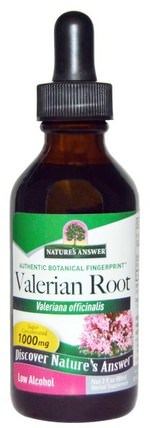 Valerian Root, Low Organic Alcohol, 1000 mg, 2 fl oz (60 ml) by Natures Answer, 健康 HK 香港
