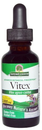 Vitex, Alcohol-Free, 2.000 mg, 1 fl oz (30 ml) by Natures Answer, 草藥，純潔的漿果 HK 香港