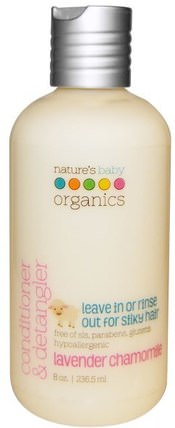 Conditioner & Detangler, Lavender Chamomile, 8 oz (236.5 ml) by Natures Baby Organics, 洗澡，美容，護髮素，兒童洗澡 HK 香港