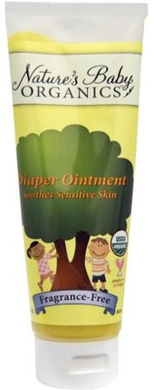 Diaper Ointment, Fragrance-Free, 3 fl oz (85.05 g) by Natures Baby Organics, 兒童健康，尿布，尿布霜 HK 香港