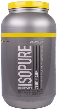 IsoPure, Protein Powder, Zero Carb, Banana Cream, 3 lbs (1.36 kg) by Natures Best, 健康 HK 香港