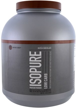 IsoPure, IsoPure, Low Carb Protein Powder, Dutch Chocolate, 4.5 lbs (2.04 kg) by Natures Best, 補充劑，蛋白質，運動蛋白質，運動 HK 香港
