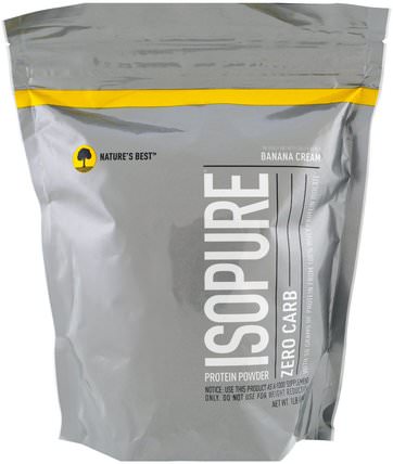 IsoPure, IsoPure, Protein Powder, Zero Carb, Banana Cream, 1 lb (454 g) by Natures Best, 補充劑，乳清蛋白，鍛煉 HK 香港