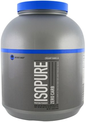 IsoPure, IsoPure, Protein Powder, Zero Carb, Creamy Vanilla, 4.5 lb (2.04 kg) by Natures Best, 運動，補品，蛋白質 HK 香港