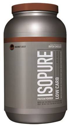 IsoPure, Low Carb Protein Powder, Dutch Chocolate, 3 lb (1361 g) by Natures Best, 健康 HK 香港