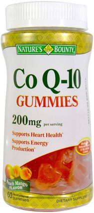 Co Q10 Gummies, 200 mg, 60 Gummies by Natures Bounty, 熱敏感產品，補品，gummies HK 香港