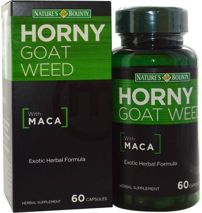 Horny Goat Weed with Maca, 60 Capsules by Natures Bounty, 補品，adaptogen，男士，角質山羊雜草 HK 香港