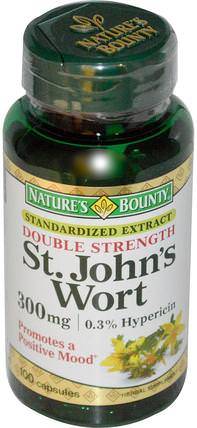 St. Johns Wort, 300 mg, 100 Capsules by Natures Bounty, 草藥，聖。約翰斯麥汁 HK 香港