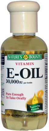Vitamin E-Oil, 30.000 IU, 2.5 fl oz (74 ml) by Natures Bounty, 健康，皮膚，維生素E油霜 HK 香港