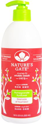 Lotion, Pomegranate Sunflower, 18 fl oz (532 ml) by Natures Gate, 洗澡，美容，潤膚露 HK 香港